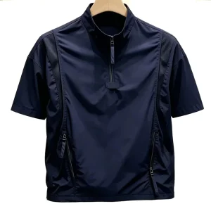 Direct Factory Custom Premium Performance Men’s Nylon Quarter Zip Windshirt Jacket Sportswear Golf Windbreaker