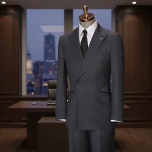 Double Breasted Blazer Slim Fit Suits Set Luxury Business Formal Jacket Suit for Men’s Casual Wedding Meeting Wear