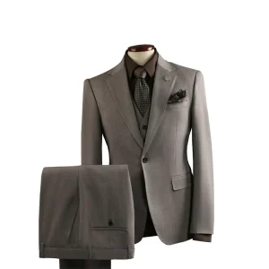 Double Breasted Men’s Formal Suit Set Luxury Men Suits for Wedding Stripe Men’s Suits 3 Pieces