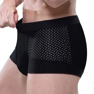 Dropshipping Company Men’s Mid-Rise Breathable Underwear Elastic Briefs Hollowed Out Mesh Fulfillment Underwear Boxers