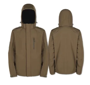 Durable High Quality Men’s Hooded Workwear Jacket Polyester Waterproof Breathable Quick Dry
