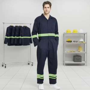 Durable Men’s Labor Work Suit with High Visibility Design for Auto Machine Repair and Industrial Workshop Safety