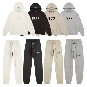 ESS Heavyweight Streetwear Men’s Hoodies & Sweatshirts 100% Cotton Designer Boxy Pullover Men’s Hoodie Set