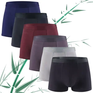 Eco-Friendly Bamboo Men’s Boxer Briefs Moisture Wicking Seamless Underpants for Active Sports Fitness EU US Stock Man Underwear