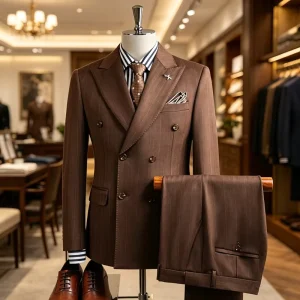 Elegant Tailored Slim Fit Blazer Suit Jacket Plus Size Office Men’s Suit Pants Set for Men’s Business Formal Clothing Coat