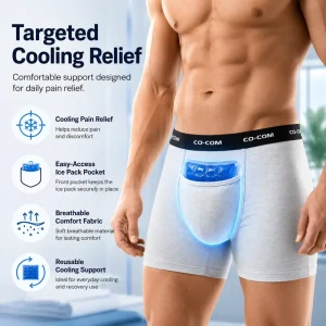 Expert Trunks Pain Relief Swelling Relief Vasectomy Ice Pack Underwear Reusable Cryotherapy Gel Cooling Boxer Brief