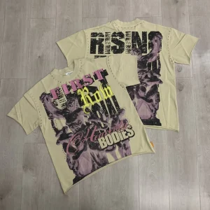 FIRST ROW Heavenly Tee High Quality American Street Trendy Rhinestone Men’s and Women’s Summer T shirts