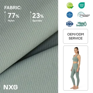 Fabric for Yoga Matching Sets 77% Nylon 23% Spandex Moisture-Wicking Wicking Pantone Matching