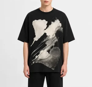 Factory 100% Cotton 300GSM DTG Digital Print Anti Pilling Anti Wrinkle Breathable Men Oversized Drop Shoulder T Shirt