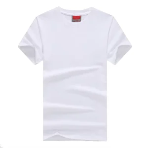 Factory 160 Gsm Men’s White Blank Customize Plain Blank 100% Cotton Short Sleeve T Shirts
