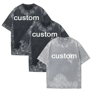 Factory 250 Grams Custom Unisex Acid Wash T Shirts Streetwear Men’s Women’s Vintage Wash 100% Cotton Distressed Tees