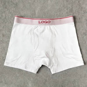 Factory Custom Logo Men’s Underwear with Open Classic Soft Comfortable Men’s Cotton Spandex Shorts Boxers with Package