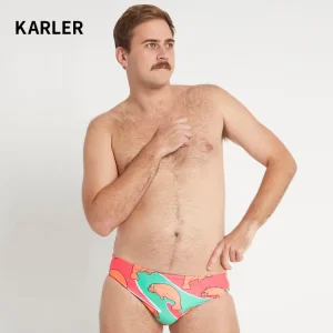Factory Custom Made Mens Print Swimsuit Polyester Beachwear Men Swim Swimwear Brief for Men