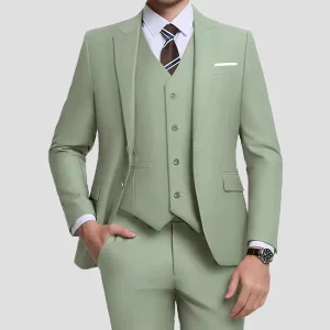 Factory Custom Men’s Tuxedo Suits Plus Size 3 Piece Set for Wedding Formal Work