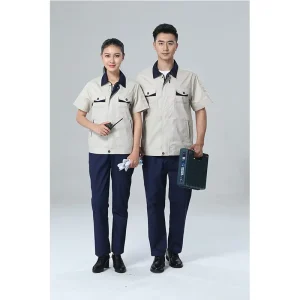 Factory Custom Safety Work Uniform for Men Short Sleeves Breathable Professional Workwear