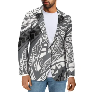 Factory Digital Printing Custom Polynesian Tribal Style Men’s Sports Casual Suit Jacket Cosy Men’s Suits Blazer