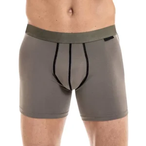 Factory Direct Sale Men’s Spandex Cotton Seamless Anti-Bacterial Breathable Quick Dry Solid Color Classic Rise Boxer Briefs
