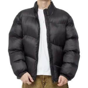 Factory Direct Sale Men’s Winter Waterproof Windproof Stand-Up Collar Thick Casual Down Coat with Zipper Closure Warm Down Coat