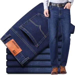 Factory Direct Sales Men’s New Slim Straight Tube Casual Jeans Durable High Street Style for Autumn Spring Summer