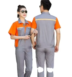 Factory Direct Summer Short Sleeves Workwear Jacket Pants Overall Uniforms Customized Denim Working Clothes