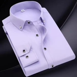 Factory Luxury Slim Fit Men’s Long Sleeve Shirt Cotton Office Shirts for Formal Wear