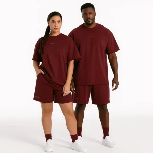 Factory Men’s Slim Fit Sporty Letter Two Piece Sports Set Custom Embroidery Logo Gym Fitness Wear Tracksuit
