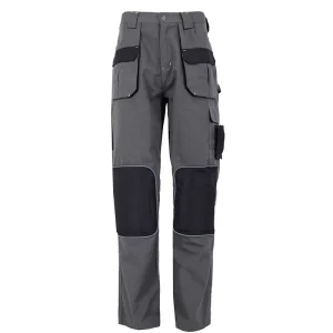 Factory Men’s Work Trousers Rip-stop Fabric Breathable Abrasion Resistant Knee Pad Multi-Pocket CE EU Workwear