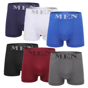 Factory Price Ready Ship Men’s Solid Color White Boxer Underwear Seamless 92% Polyamide Elastano Underpant Boxers for Man
