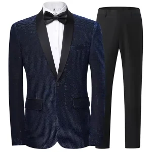 Factory Sale Men’s 2 Pieces Set Slim Fit Business Suit Wedding Suit