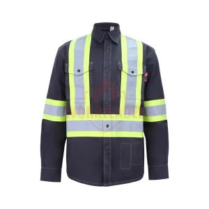 Factory Supply Men’s Heavy Duty High Visibility Waterproof Polyester Reflective Work Jacket for Mining & Construction