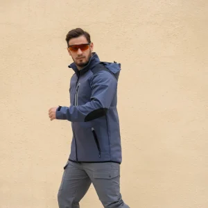 Factory Supply Soft Shell Grey Color Men’s Jacket Windproof Breathable Workwear for Outdoor