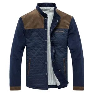 Fall Men’s Jacket Corduroy Casual Stand Collar Coat Jackets Clothing Male Outerdoor Overcoat Plus Size