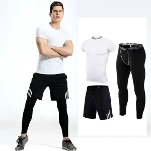 Fall Winter Men’s Training Gym Fitness Activewear 3 Piece Gym Set