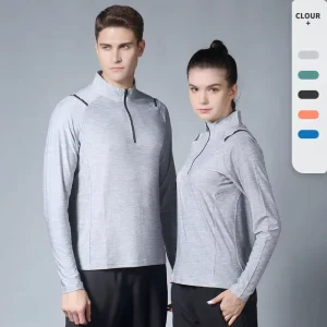 Fashion Athletic Running Wear Pullover Sweater Activewear Men Long Sleeve Workout Clothes Fitness