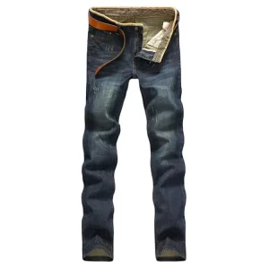 Fashion Designer Custom logo Ripped Washed Distressed Men’s Denim Jeans Pant