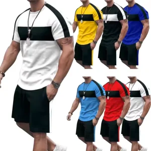 Fashion High Quality Custom New Sportswear Suit 2 Piece T shirt Sportswear Men’s Suit