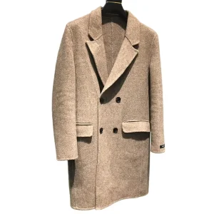 Fashion Men Coats Winter and Autumn 100% Wool Coat Double Breasted Men’s Designer Coats