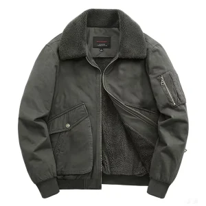 Fashion Men Thickened Coat Casual Zipper Parka Jacket Winter 100% Cotton Men’s Jacket