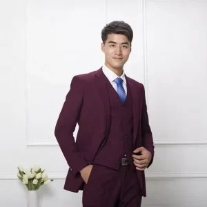 Fashionable Latest Design Multi colors Mens Dress Business Suit 3 Piece Mens Dress Suit Jacket Trousers and Vest