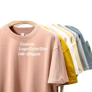 First Class Quality 100% Cotton Embroidered Knitted Custom Logo Men’s Oversized T Shirt with Digital Printing