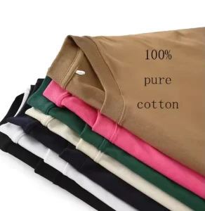 First-Class Quality Custom Logo Printed Men’s 100% Cotton T-Shirt Pure Cotton Oversized with Loose Fit and Ordinary Style