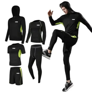 Fitness Wear Men’s Jogging Thermo Underwear Training Tight Compression Sportswear Men Fitness Clothing Custom Gym Training Sets