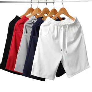 Five-point Short Pants Men Summer Beach Shorts Casual Running Shorts Plus Size Men’s Mesh Shorts De Hombre Knitted