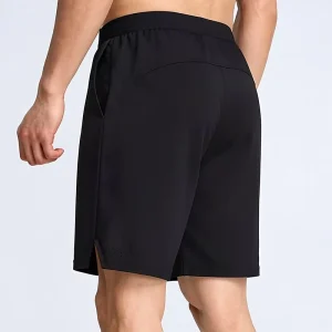 Flat Waistband Men’s Quick Dry Breathable Simple Fitness Jogging Shorts