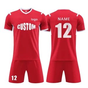 Football Training Clothes Sportswear Sets Breathable Fabric All round Custom OEM Men’s Jersey 100% Polyester