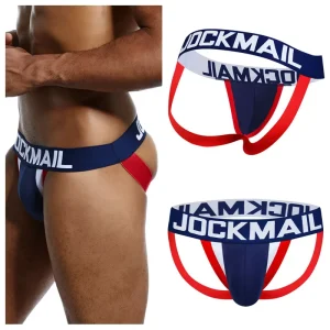For Gay Jockstrap Cotton Breathable Anti-Bacterial Eco-Friendly Low Waist Thongs Briefs Sexy Male Bikini Plus Size Men