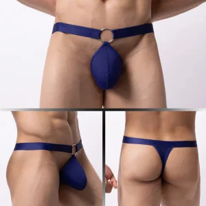 GAY Men’s Low Rise Nylon Thong Underwear Sexy Mesh Breathable