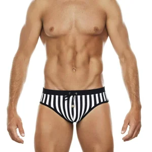GZFZ UXH062 1 Swimwear Manufacturer Men’s Stripe Swim Trunk Bikini Briefs Eco Friendly Swimwear