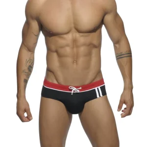 GZFZ UXH065 1 Swimwear Manufacturer Men’s Bikini Briefs Patchwork Design Short Swim Trunk Eco Friendly Swimwear