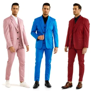 Gingtto High Quality Fashion Blazers Business Formal Solid Color Slim Men’s Suits